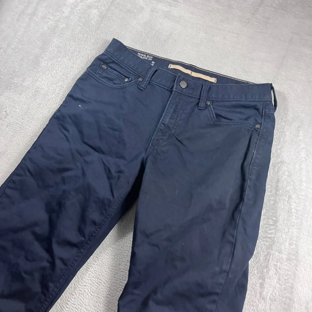 Banana Republic Travel Jean Athletic Fit Navy Blue Mens 30x32 Pants